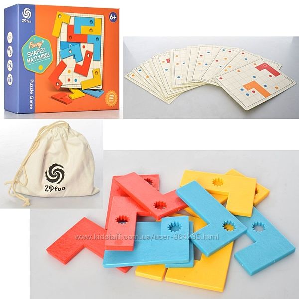 Детская логическая игра Головоломка, с карточками, от 3 и от 6 лет