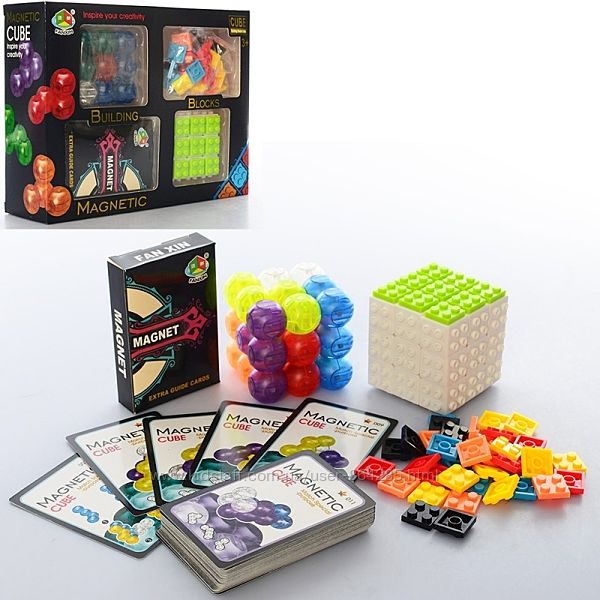 Игра магнитная Головоломка, кубик, шарики, карточки