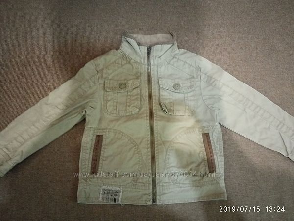 Котоновая куртка-ветровка ZARA, размер 3-4-5 лет