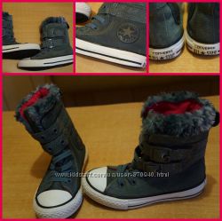 Converse Демисезонные натуральные замшевые сапоги 17cм 