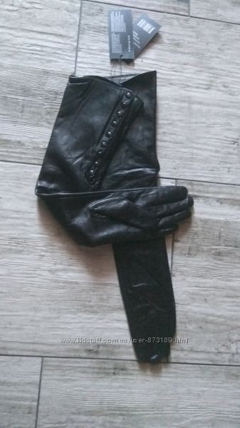 Женские кожаные удлиненные перчаточки