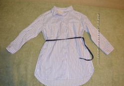 Рубашка туника Zara girls на 6-7 лет, рост 116см