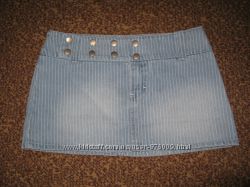 Модна джинсова міні спідниця, розмір 36