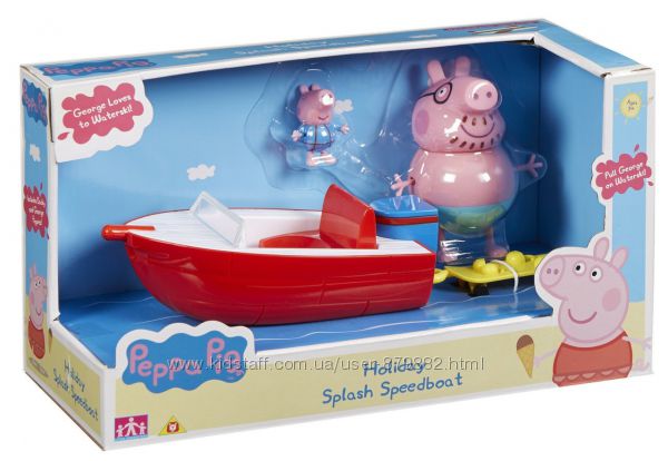 Игровой набор Свинка Пеппа Скоростная лодка папы Свина. Оригинал. Из Англии