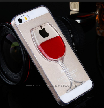 Чехол пластиковый Бокал вина для iPhone 5S 5SE 6 6S 6pl 7 8 7pl 8pl X XS