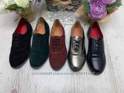 Женские туфли полуботинки Разные цвета