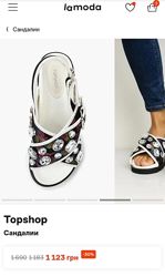 Topshop сандалии с камнями