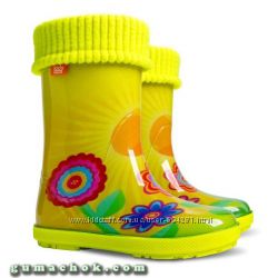 Детские Резиновые Сапоги Demar Exclusive Солнышко 20-35 Размеры сапожки