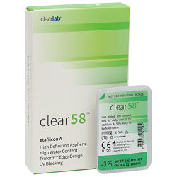 Clear 58 UV ежемесячные контактные линзы