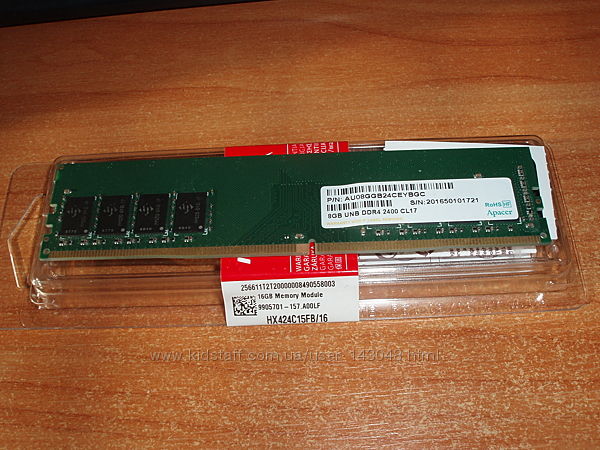 Apacer original оригинальная 8 GB DDR4 2400 MHz AU08GGB24CEYBGC intelA