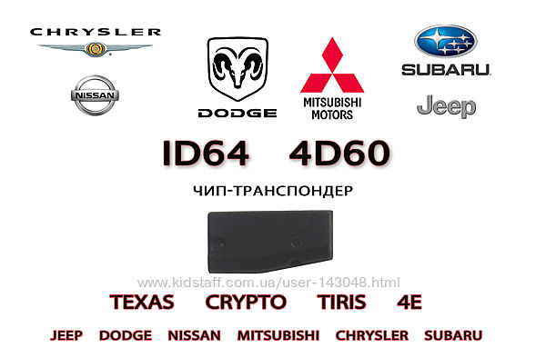 ID64 4D Texas Crypto TIRIS 4E подготовка чипа для прописки Jeep Dodge Nissa