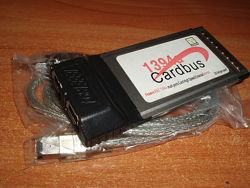 FireWire 1394 2 port PCMCIA для ноутбука CardBus