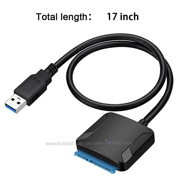 Адаптер USB 3.0 - SATA 227 UASP с возможностью подачи доп. питания 3,5 м