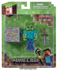 Зомби фигурка Майнкрафт Minecraft Core Zombie Action Figure с мечом оригина