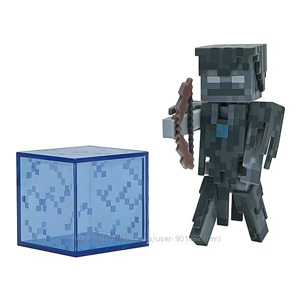 фигурка Зимогор с блоком Стрей Майнкрафт Minecraft Stray Figure Pack оригин