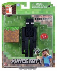 фигурка Эндермен с блоком Майнкрафт Minecraft Core Enderman Figure Pack