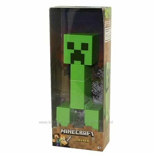 Большая фигурка Крипер Майнкрафт Minecraft Large Creeper Figure 29 см