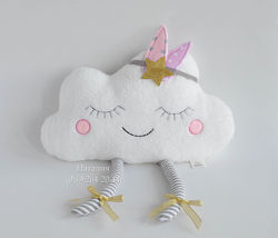 Декоративна подушка-хмаринка, подушка-облако, мягкая игрушка облачко.