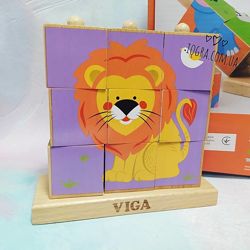 Пазл-кубики вертикальный Viga Toys Сафари