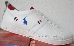 Polo Ralph Lauren Белые стильные мужские туфли кеды натуральная кожа 2022