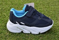 Весенние детские кроссовки Nike найк на липучках синие р26-29
