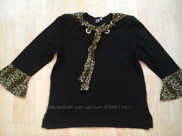 блузка кофта женская черного цвета. размер 50. фирма wessarii collection.