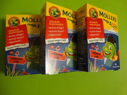 Моллер, Молерс, Mollers. Moller. Mollers Омега 3 желейні рибки смак малини