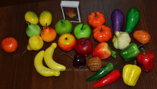 Плоды, овощи на проволоке для декора