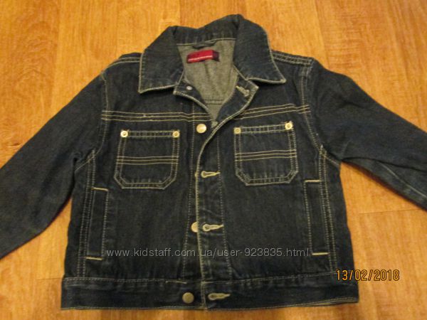Стильный джинсовый пиджачек , куртка  для мальчика на 3-4 года