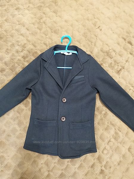 Стильный пиджак Mango для мальчика ростом 116-122см