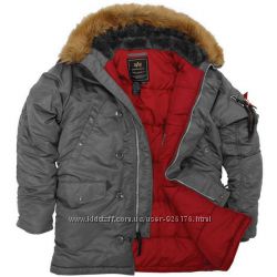 Куртка Аляска Alpha Industries N-3B Slim Fit Parka - воронёный метал