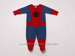 3 года Флисовый человечек Человек-паук Spider-Man, Marvel, Primark, бу.