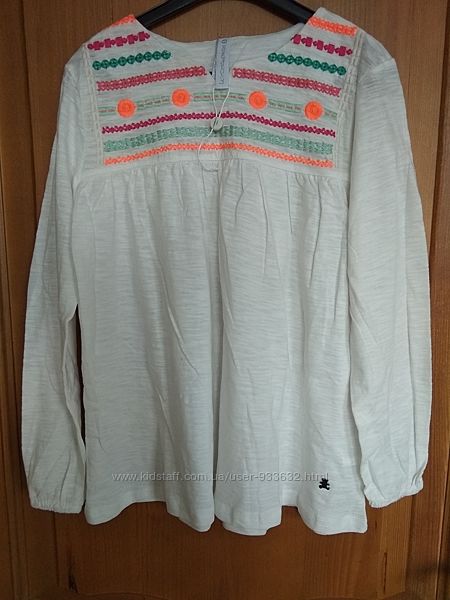 Оригінальна блузка туніка з вишивкою на 10 років