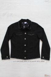 Куртка котонова чорного кольору для дівчинки Ozk kids