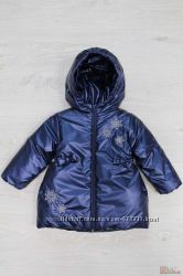 Куртка темно-синя зі сніжинками для дівчинки Wojcik