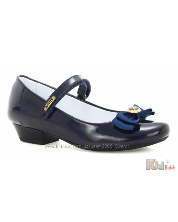 Туфлі лакові синього кольору для дівчинки Bartek