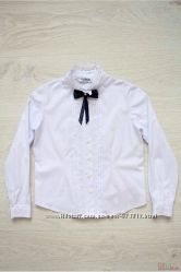 Блуза шкільна з мереживним коміром-стійкою для дівчинки Ahsen Morva