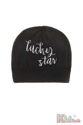 Шапка чорна lucky star для дівчинки Wojcik