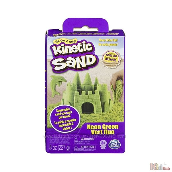 Пісок зелений для дитячої творчості KINETIC SAND Neon Wacky-Tivities