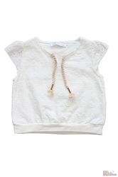 Блуза біла з вишивкою для дівчинки NK Unsea