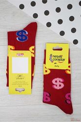 Шкарпетки високі Daily Dollar червоні р.37-43 Neseli Coraplar