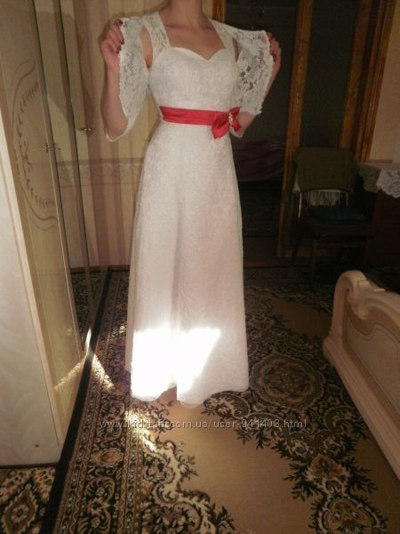 Розкішна гіп&acuteюрова  вечірня, весільна сукня болеро на розмір 44-48