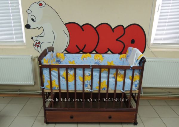 295грн Комплект 4 в 1 постельного белья в детскую кроватку(без балдахина)