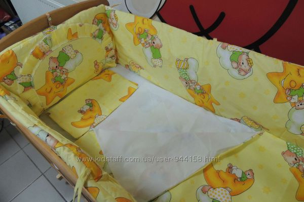 295грн Комплект 4 в 1  постельного белья в детскую кроватку (без балдахина)
