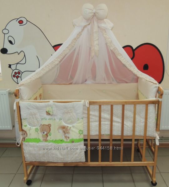 735грн  Bepino Лесные ЗвериКомплект детского постельного белья бежевый с 