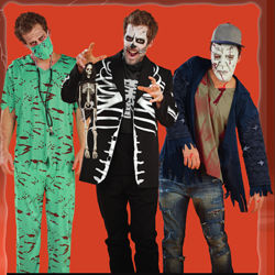 Карнавальные костюмы для мужчин зомби, скелет, дракула, врач