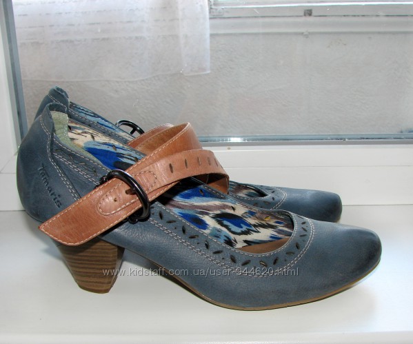 Туфли кожаные Tamaris 41 р. , 26 см