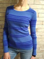 Пуловер, джемпер в рубчик Ebelieve, яркий синий