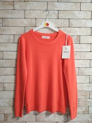 Пуловер с узором Еbelieve, огненно-оранжевого цвета