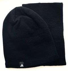 Комплект шапка и горловик черного цвета